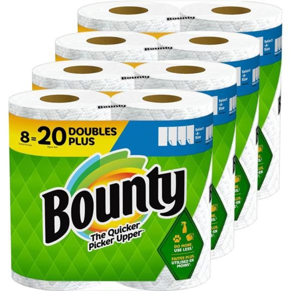 A-Size Paper Towels, White, 8 Double Plus Rolls = 20 Regular Rolls - Picture 1 of 7